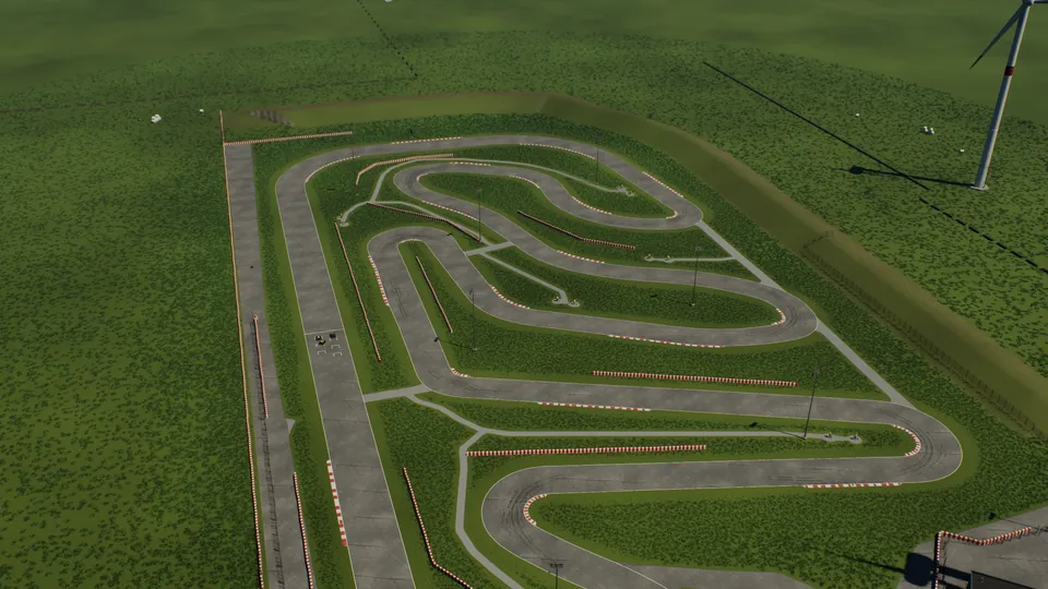 Rødby Karting Ring з висоти: усе коло, паддок і парковка